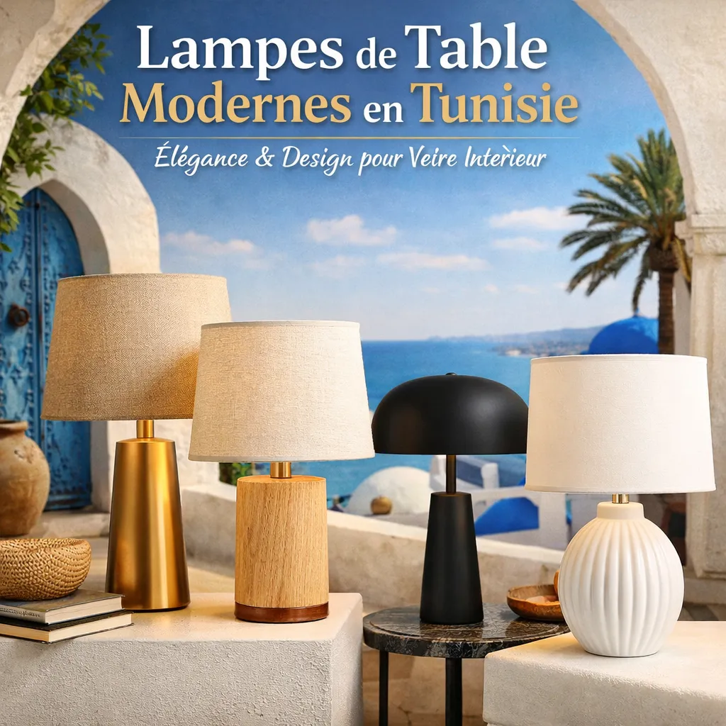 Lampes de table modernes en Tunisie : idées déco élégantes pour illuminer votre intérieur