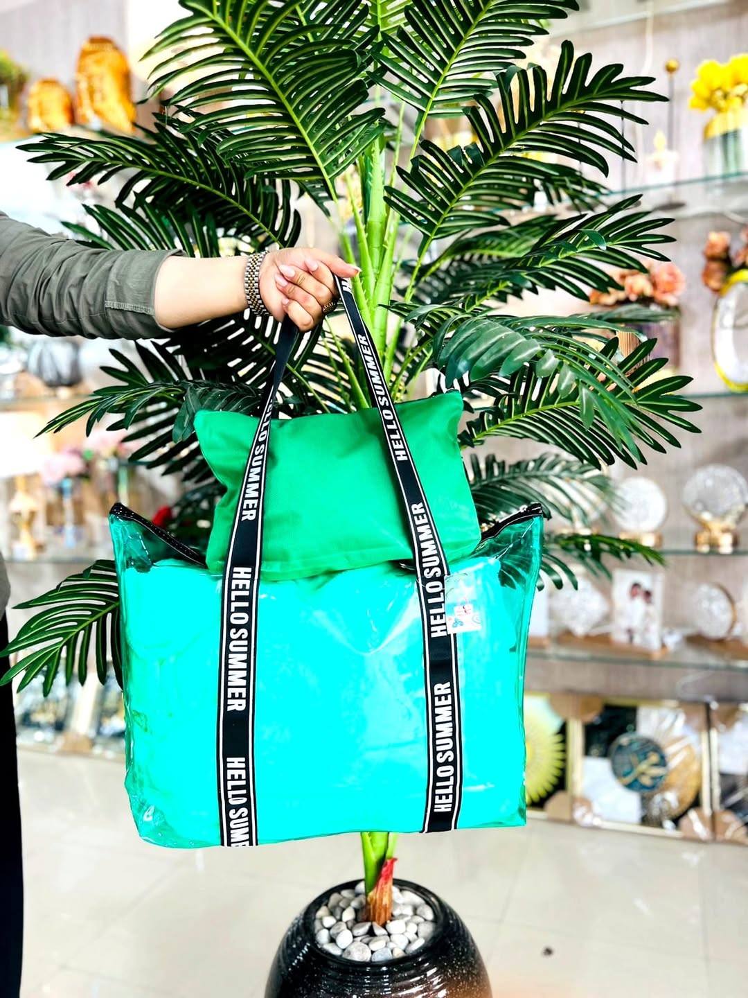 Sac Tote Cyan Hello Summer