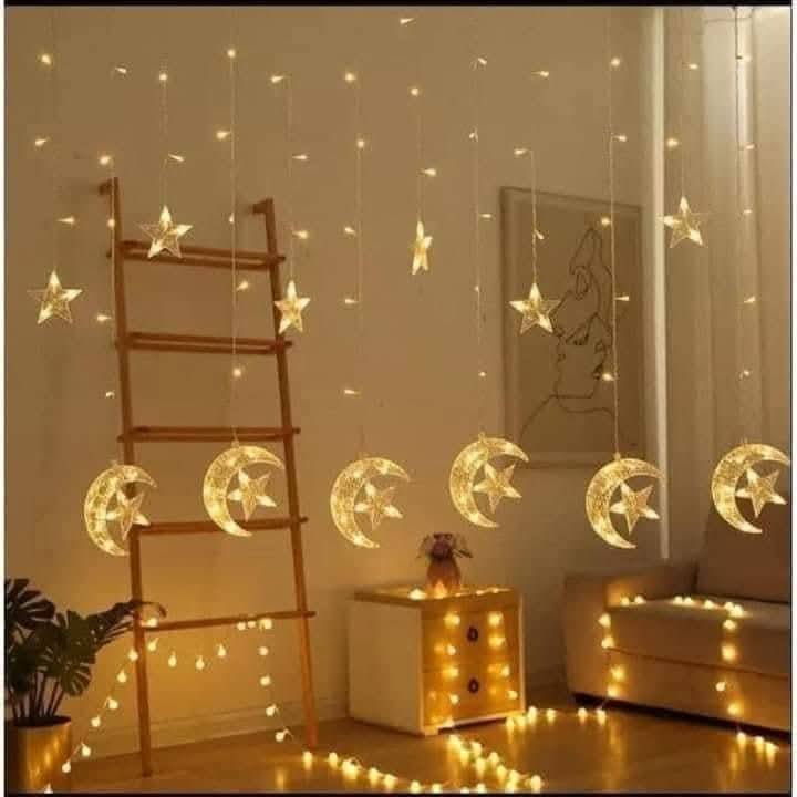 Guirlande LED Ramadan 3 m – Croissants & Étoiles