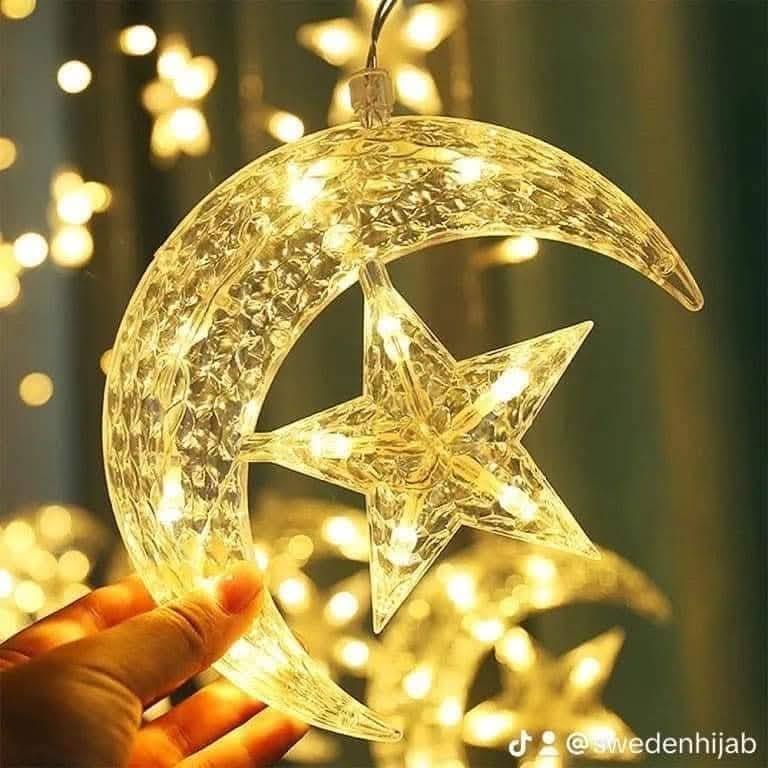 Guirlande LED Ramadan 3 m – Croissants & Étoiles - image 2