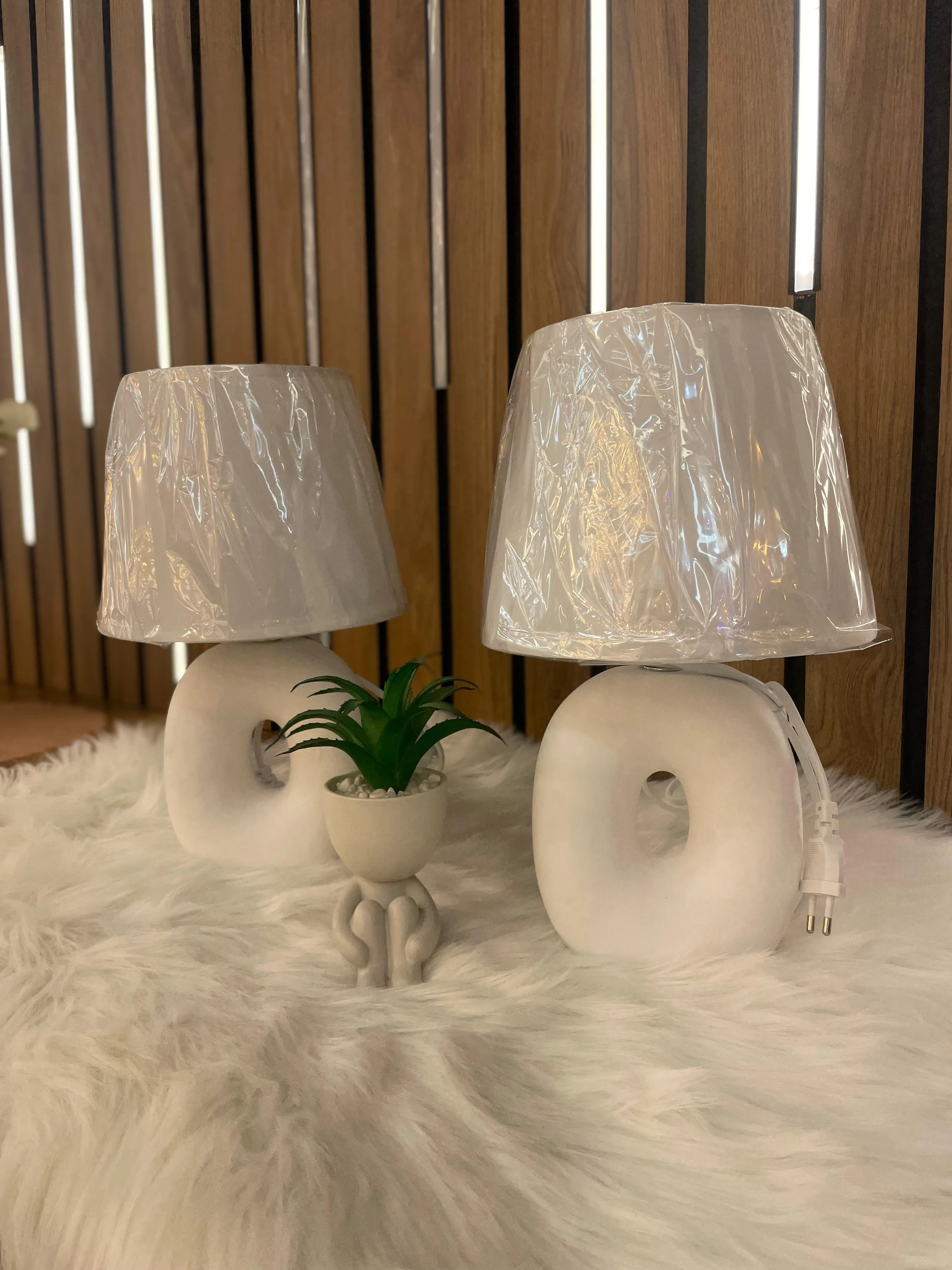 Lampe Décorative Moderne Sculptée - Design Minimaliste Beige